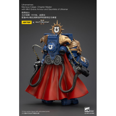 Joytoy - Marines Espaciales II - Marneus Calgar, Maestro de Capítulo con Armadura MkX Gravis y Guanteletes de Ultramar
