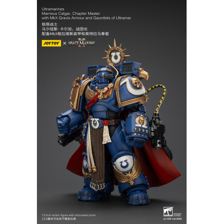 Joytoy - Marines Espaciales II - Marneus Calgar, Maestro de Capítulo con Armadura MkX Gravis y Guanteletes de Ultramar