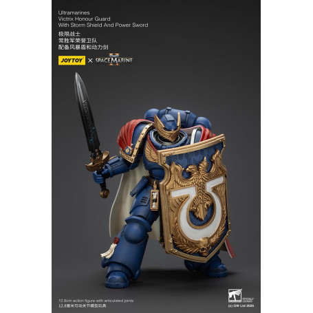 Joytoy - Marines Espaciales II - Ultramarines Victrix Guardia de Honor con Escudo de Tormenta y Espada de Poder