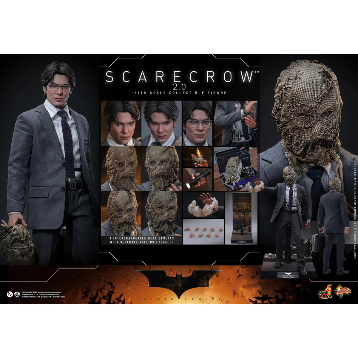 Hot toys Batman Begins - Espantapájaros 2.0 MMS 1/6