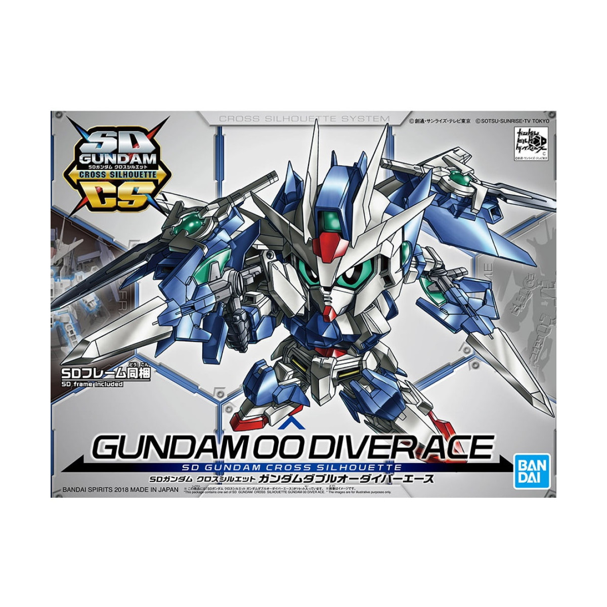 Bandai - Gunpla - Silueta SD Gundam Cross - GUNDAM 00 DIVER ACE