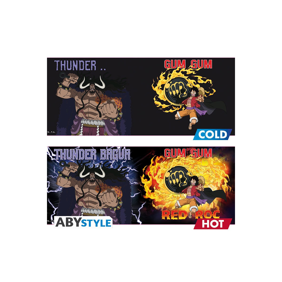 ABYstyle - One Piece - Taza termo-reactiva 460 ml - Luffy vs Kaido