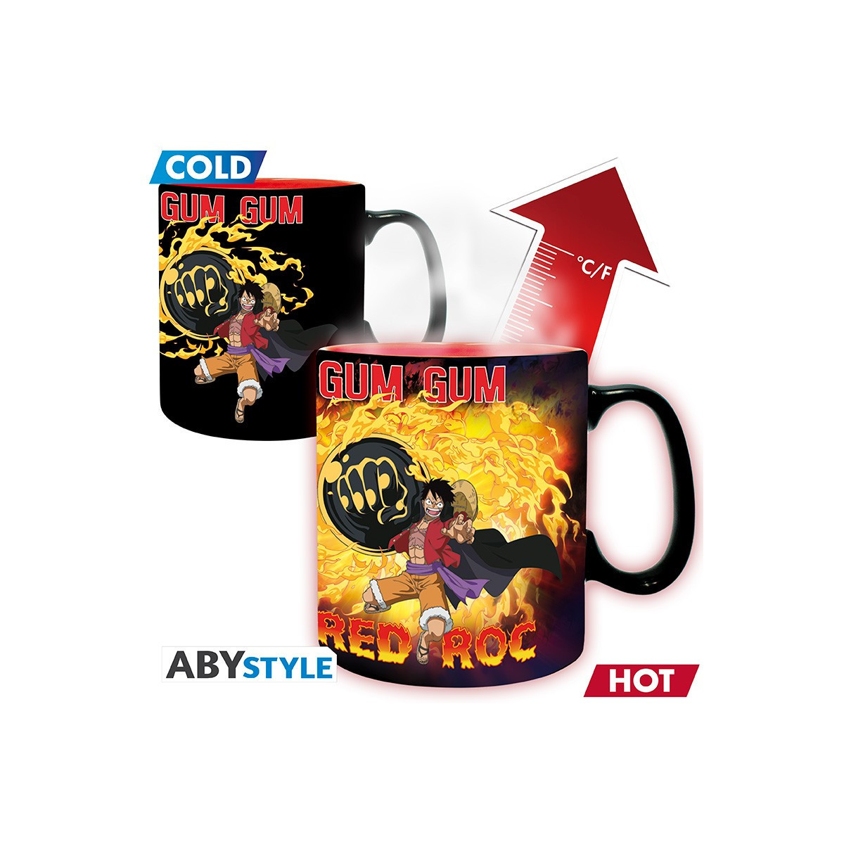ABYstyle - One Piece - Taza termo-reactiva 460 ml - Luffy vs Kaido