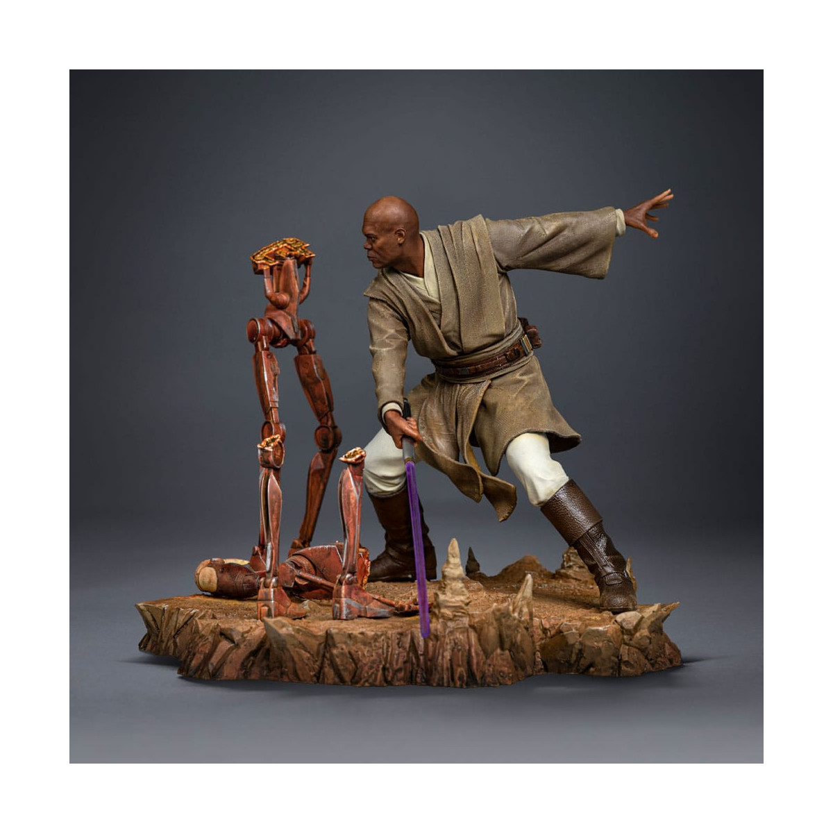 IRON STUDIOS - Mace Windu Art Scale 1/10 - Star Wars: Attack ot the Clones