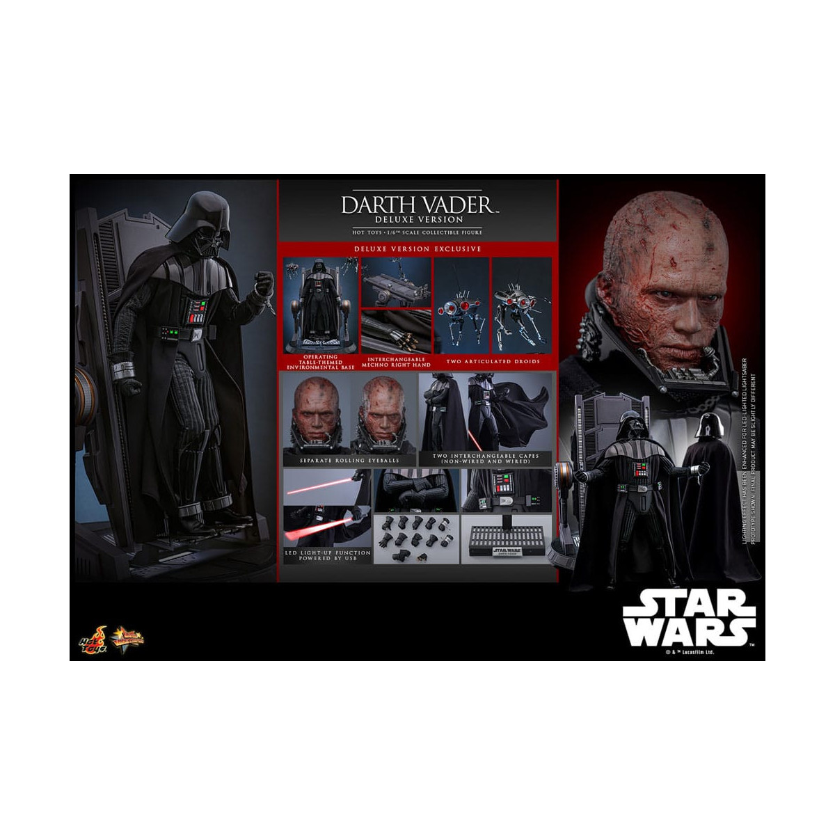 Hot toys Star Wars: Darth Vader Versión Deluxe MMS 1/6 - Episodio III: La Venganza de los Sith