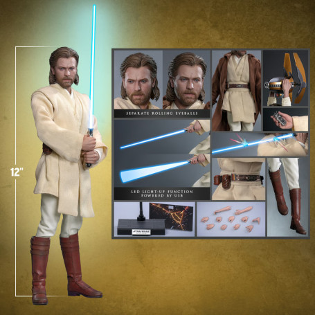 Hot toys - Star Wars El Ataque de los Clones - Obi-Wan Kenobi MMS 1/6