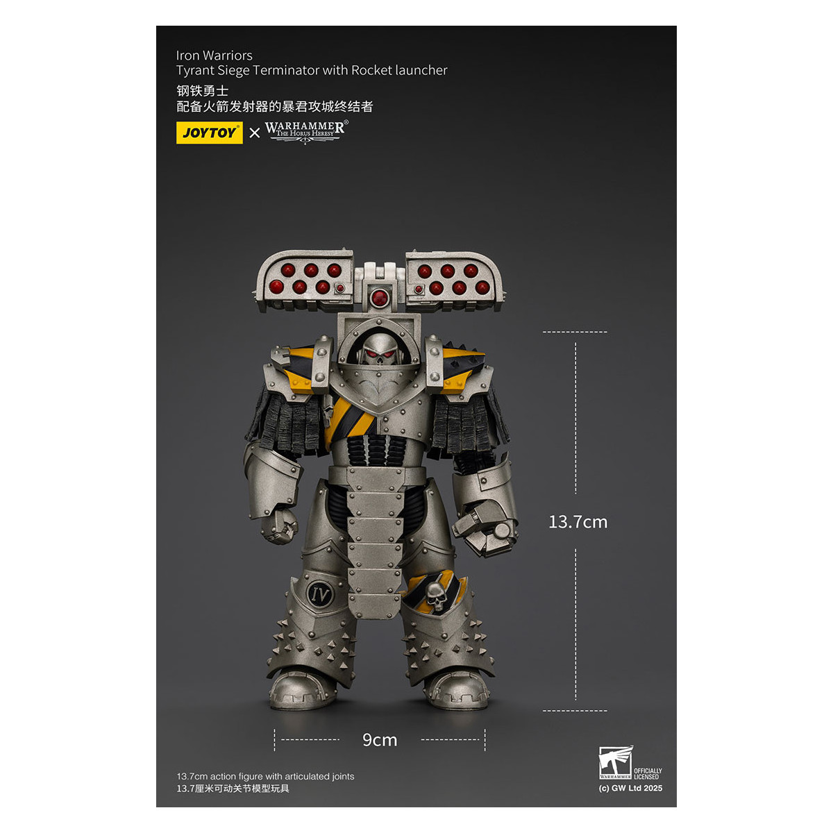 Joytoy - Warhammer - Iron Warriors Tyrant Siege Terminator Squad - Tyrant Siege Terminator con Lanzacohetes
