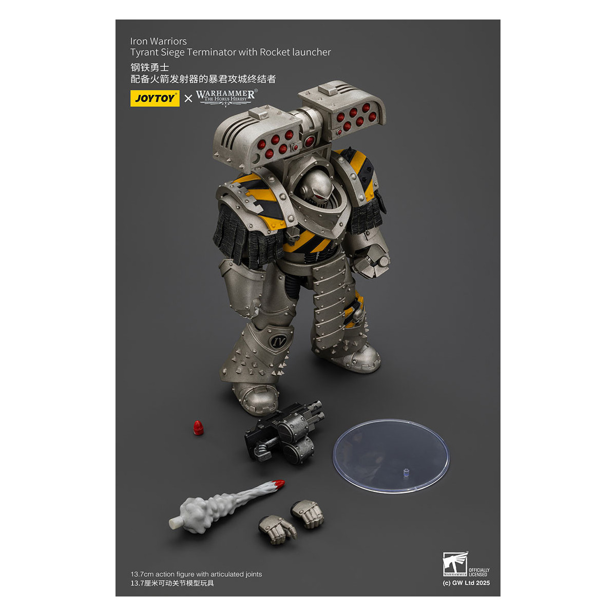 Joytoy - Warhammer - Iron Warriors Tyrant Siege Terminator Squad - Tyrant Siege Terminator con Lanzacohetes