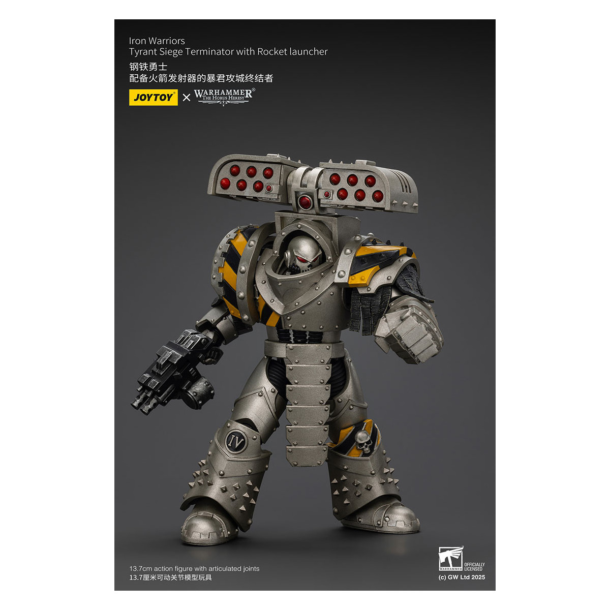 Joytoy - Warhammer - Iron Warriors Tyrant Siege Terminator Squad - Tyrant Siege Terminator con Lanzacohetes