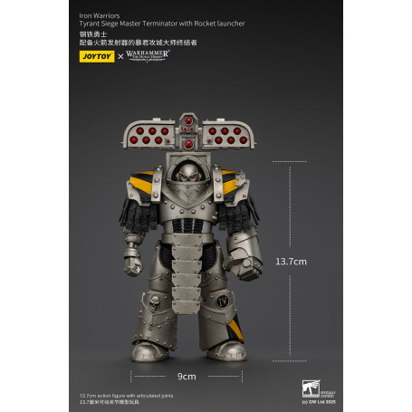 Joytoy - Warhammer - Iron Warriors Tyrant Siege Terminator Squad - Siege Master Terminator con Lanzacohetes