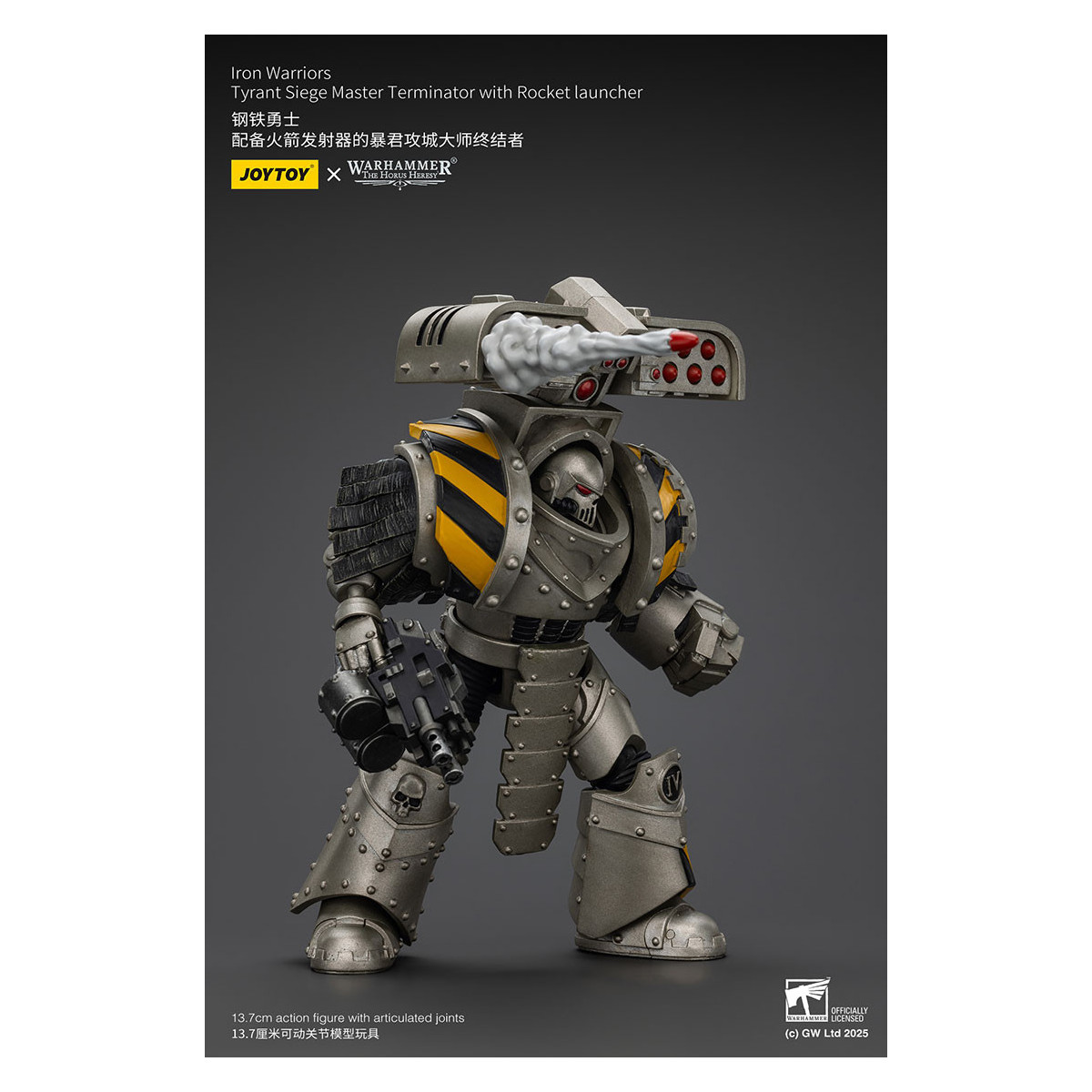 Joytoy - Warhammer - Iron Warriors Tyrant Siege Terminator Squad - Siege Master Terminator con Lanzacohetes