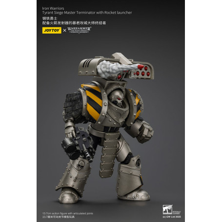 Joytoy - Warhammer - Iron Warriors Tyrant Siege Terminator Squad - Siege Master Terminator con Lanzacohetes