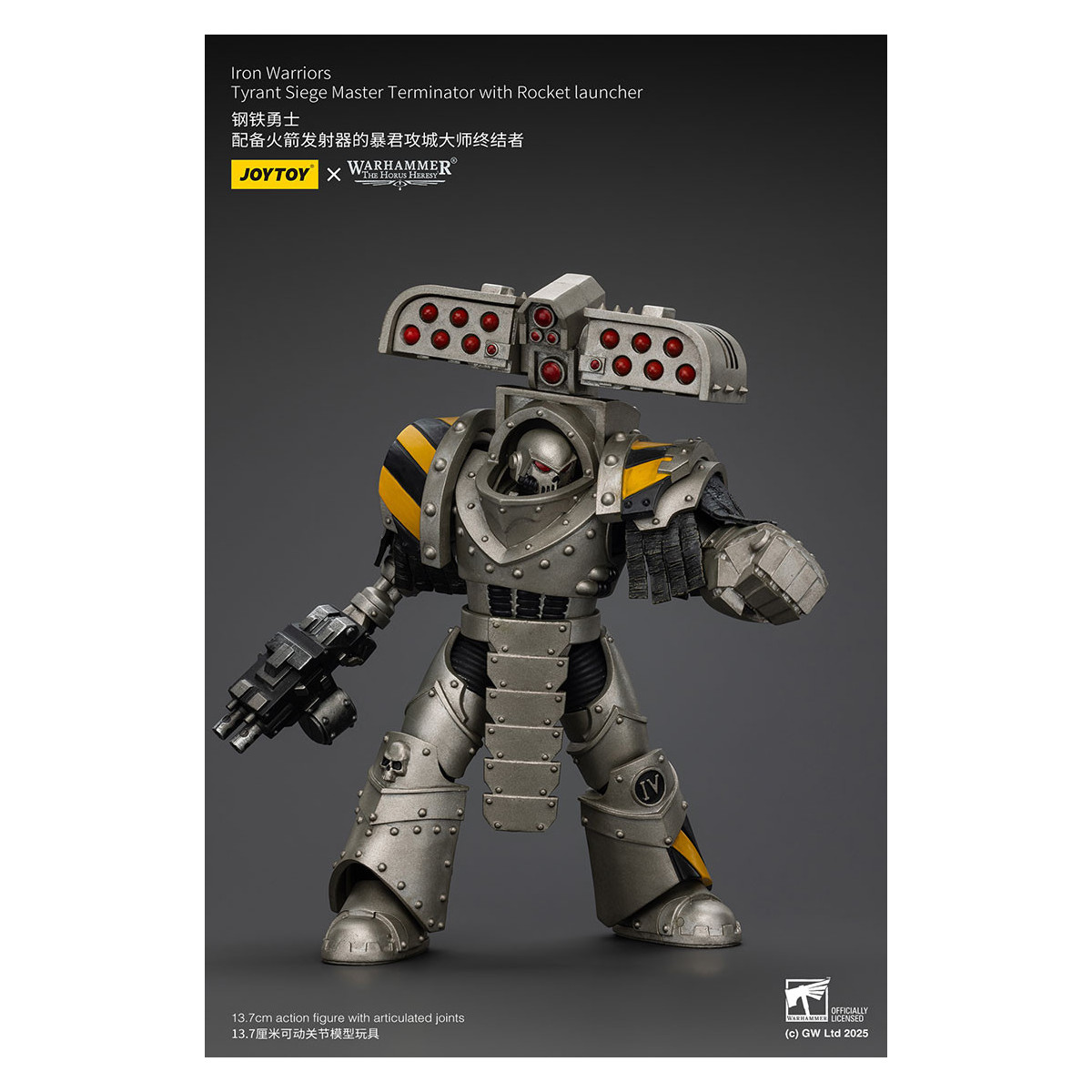 Joytoy - Warhammer - Iron Warriors Tyrant Siege Terminator Squad - Siege Master Terminator con Lanzacohetes