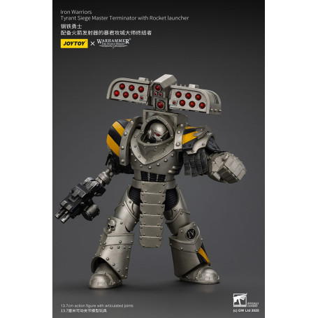 Joytoy - Warhammer - Iron Warriors Tyrant Siege Terminator Squad - Siege Master Terminator con Lanzacohetes