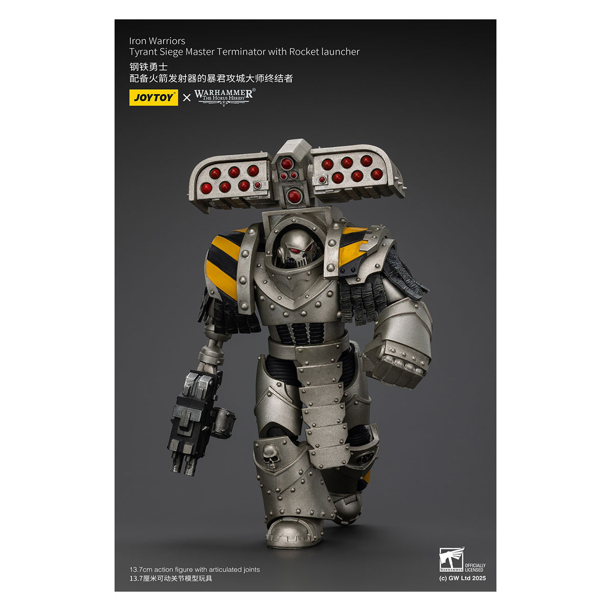 Joytoy - Warhammer - Iron Warriors Tyrant Siege Terminator Squad - Siege Master Terminator con Lanzacohetes