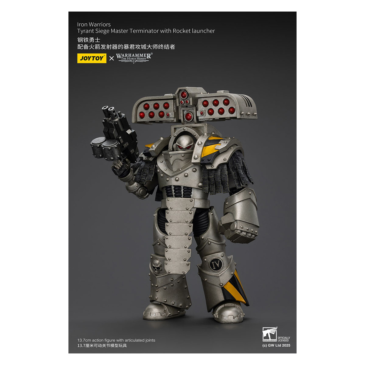 Joytoy - Warhammer - Iron Warriors Tyrant Siege Terminator Squad - Siege Master Terminator con Lanzacohetes