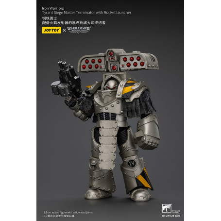 Joytoy - Warhammer - Iron Warriors Tyrant Siege Terminator Squad - Siege Master Terminator con Lanzacohetes