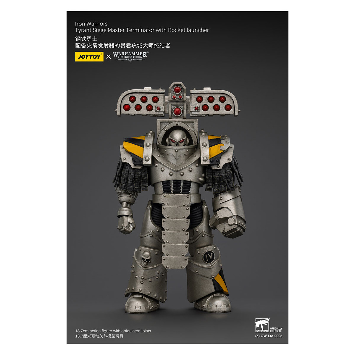 Joytoy - Warhammer - Iron Warriors Tyrant Siege Terminator Squad - Siege Master Terminator con Lanzacohetes