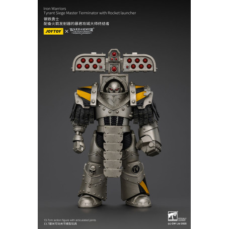 Joytoy - Warhammer - Iron Warriors Tyrant Siege Terminator Squad - Siege Master Terminator con Lanzacohetes
