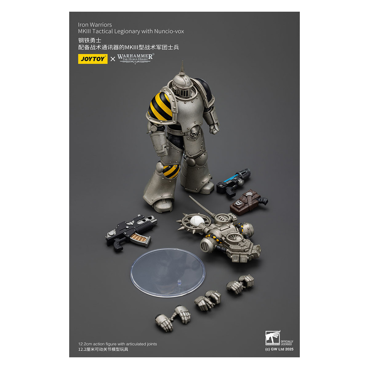 Joytoy - Warhammer - Escuadra Táctica Guerreros de Hierro Mk III - Legionario Táctico Mk III con Nuncio-vox
