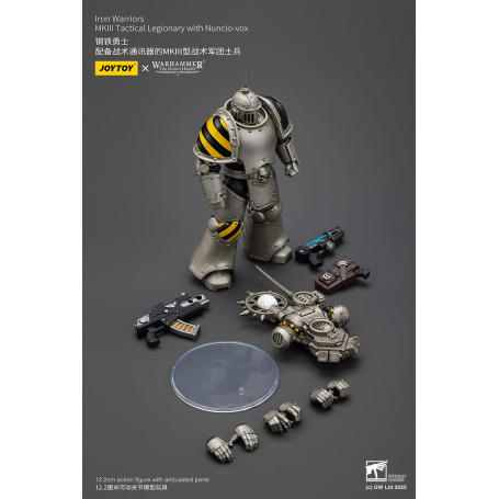 Joytoy - Warhammer - Escuadra Táctica Guerreros de Hierro Mk III - Legionario Táctico Mk III con Nuncio-vox