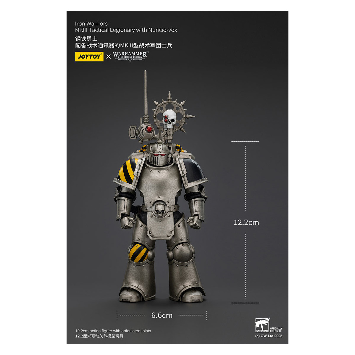 Joytoy - Warhammer - Escuadra Táctica Guerreros de Hierro Mk III - Legionario Táctico Mk III con Nuncio-vox