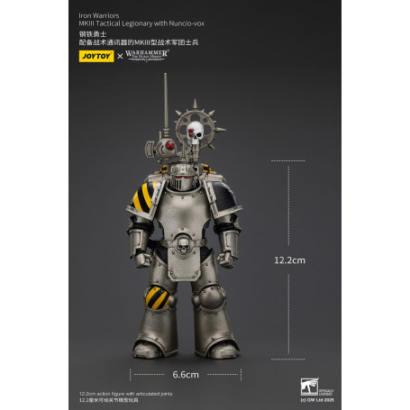 Joytoy - Warhammer - Escuadra Táctica Guerreros de Hierro Mk III - Legionario Táctico Mk III con Nuncio-vox