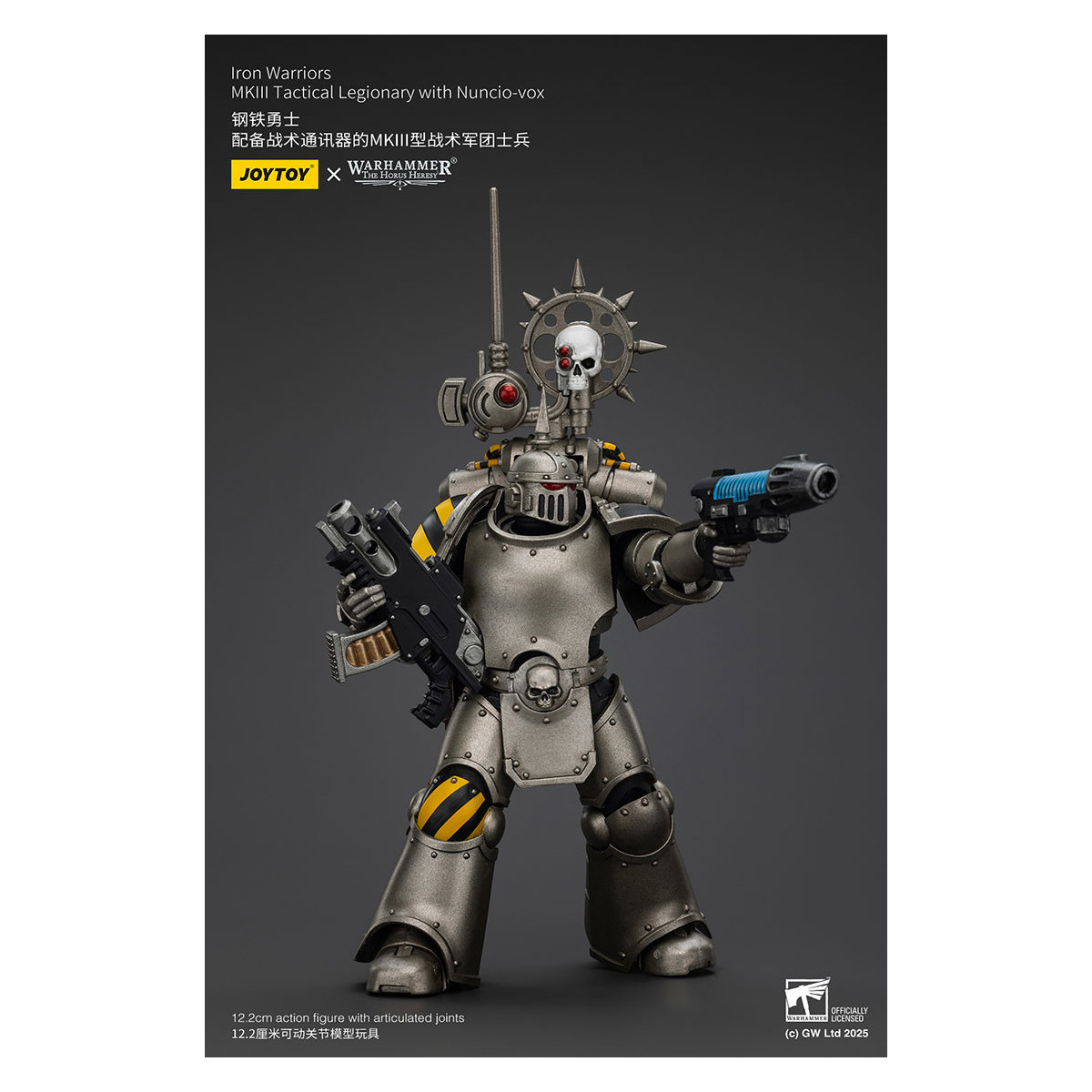 Joytoy - Warhammer - Escuadra Táctica Guerreros de Hierro Mk III - Legionario Táctico Mk III con Nuncio-vox