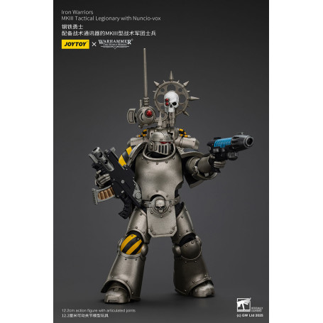 Joytoy - Warhammer - Escuadra Táctica Guerreros de Hierro Mk III - Legionario Táctico Mk III con Nuncio-vox