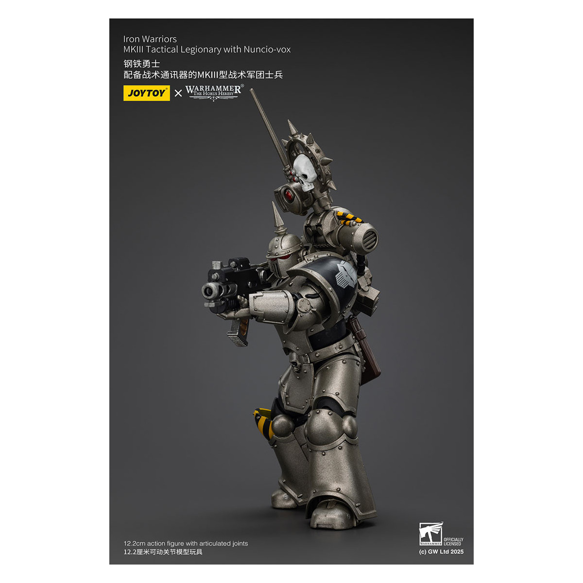 Joytoy - Warhammer - Escuadra Táctica Guerreros de Hierro Mk III - Legionario Táctico Mk III con Nuncio-vox