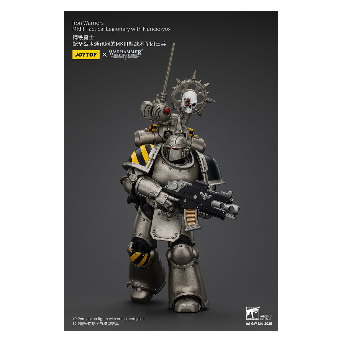 Joytoy - Warhammer - Escuadra Táctica Guerreros de Hierro Mk III - Legionario Táctico Mk III con Nuncio-vox