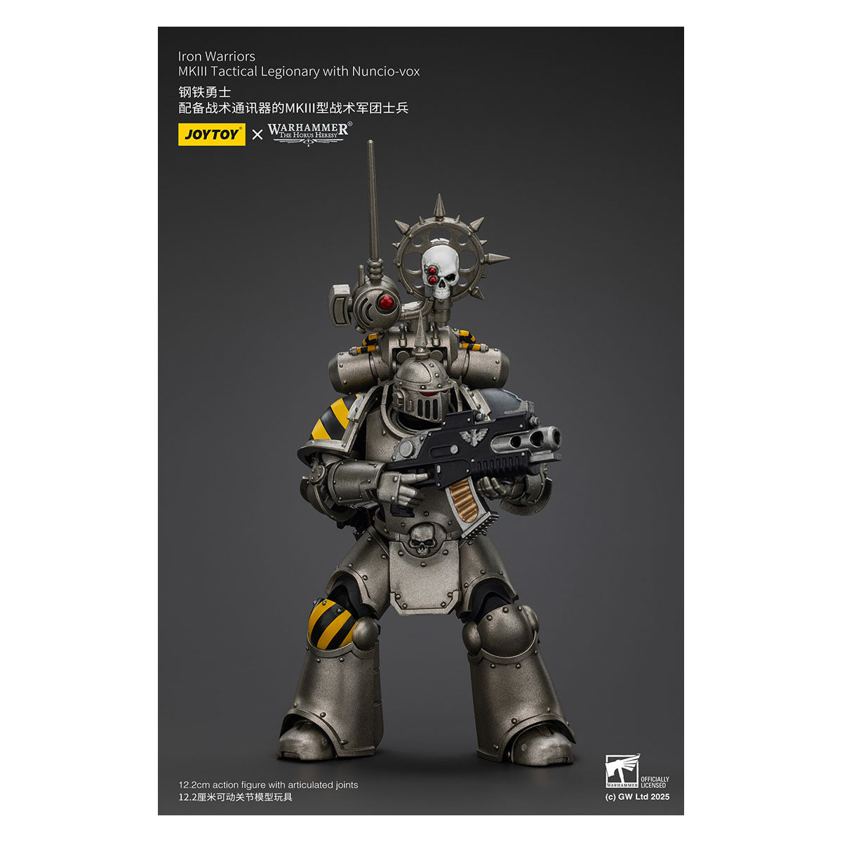 Joytoy - Warhammer - Escuadra Táctica Guerreros de Hierro Mk III - Legionario Táctico Mk III con Nuncio-vox