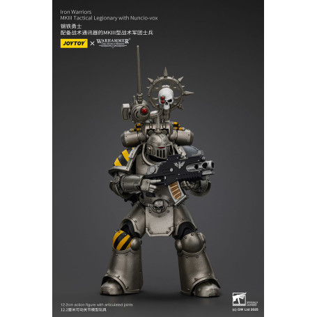 Joytoy - Warhammer - Escuadra Táctica Guerreros de Hierro Mk III - Legionario Táctico Mk III con Nuncio-vox