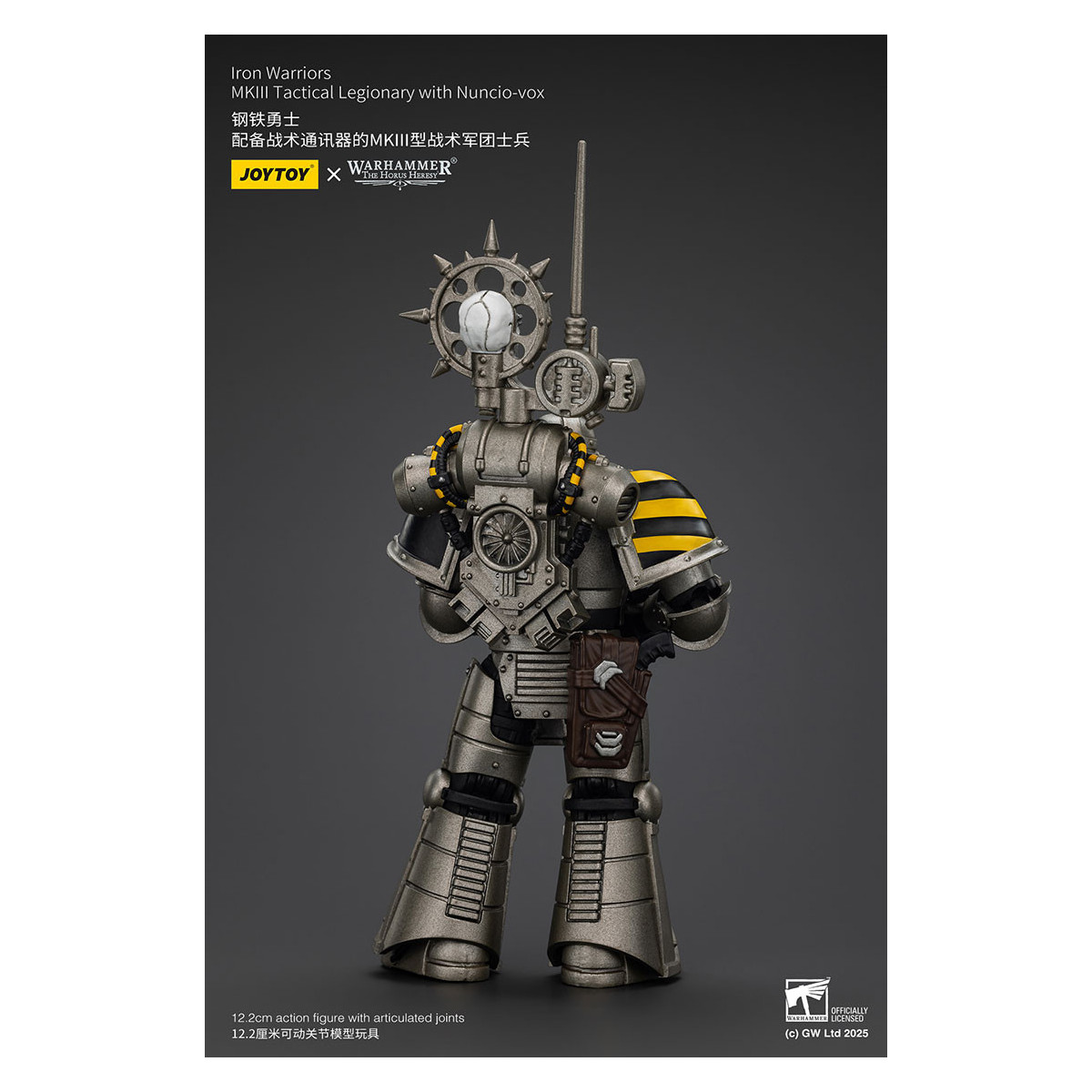 Joytoy - Warhammer - Escuadra Táctica Guerreros de Hierro Mk III - Legionario Táctico Mk III con Nuncio-vox