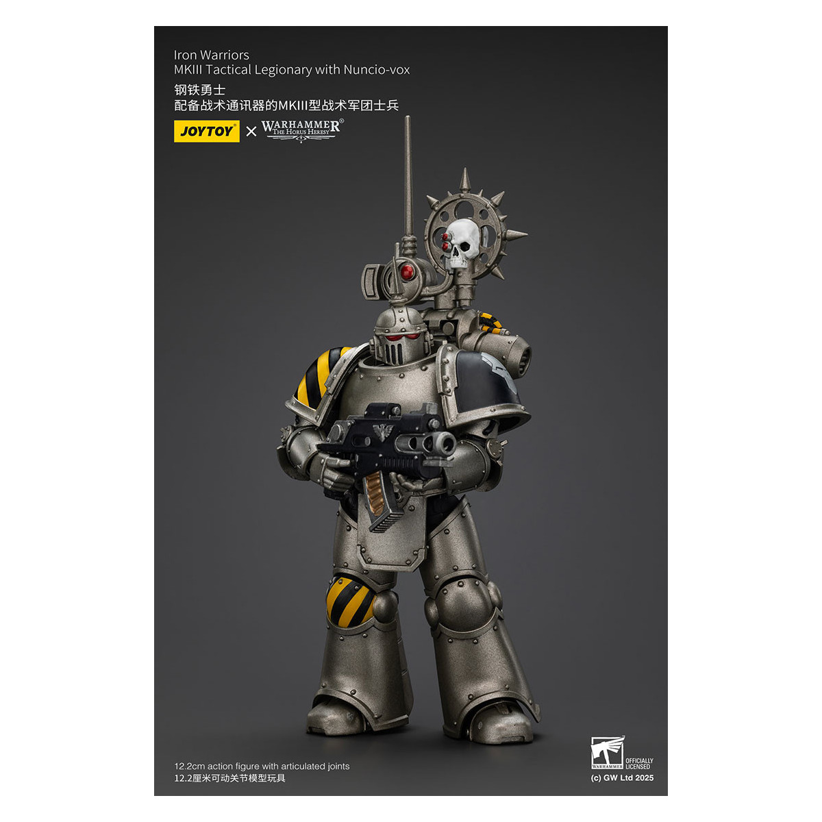 Joytoy - Warhammer - Escuadra Táctica Guerreros de Hierro Mk III - Legionario Táctico Mk III con Nuncio-vox