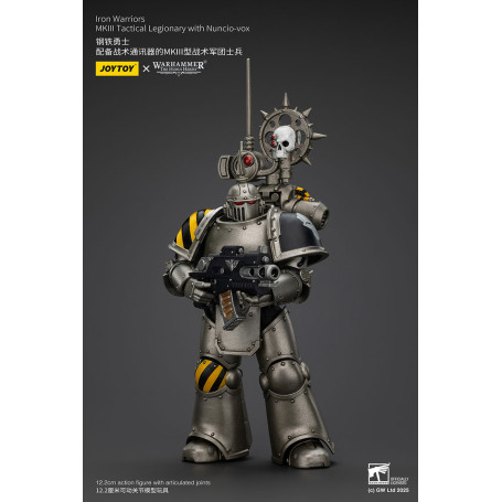 Joytoy - Warhammer - Escuadra Táctica Guerreros de Hierro Mk III - Legionario Táctico Mk III con Nuncio-vox