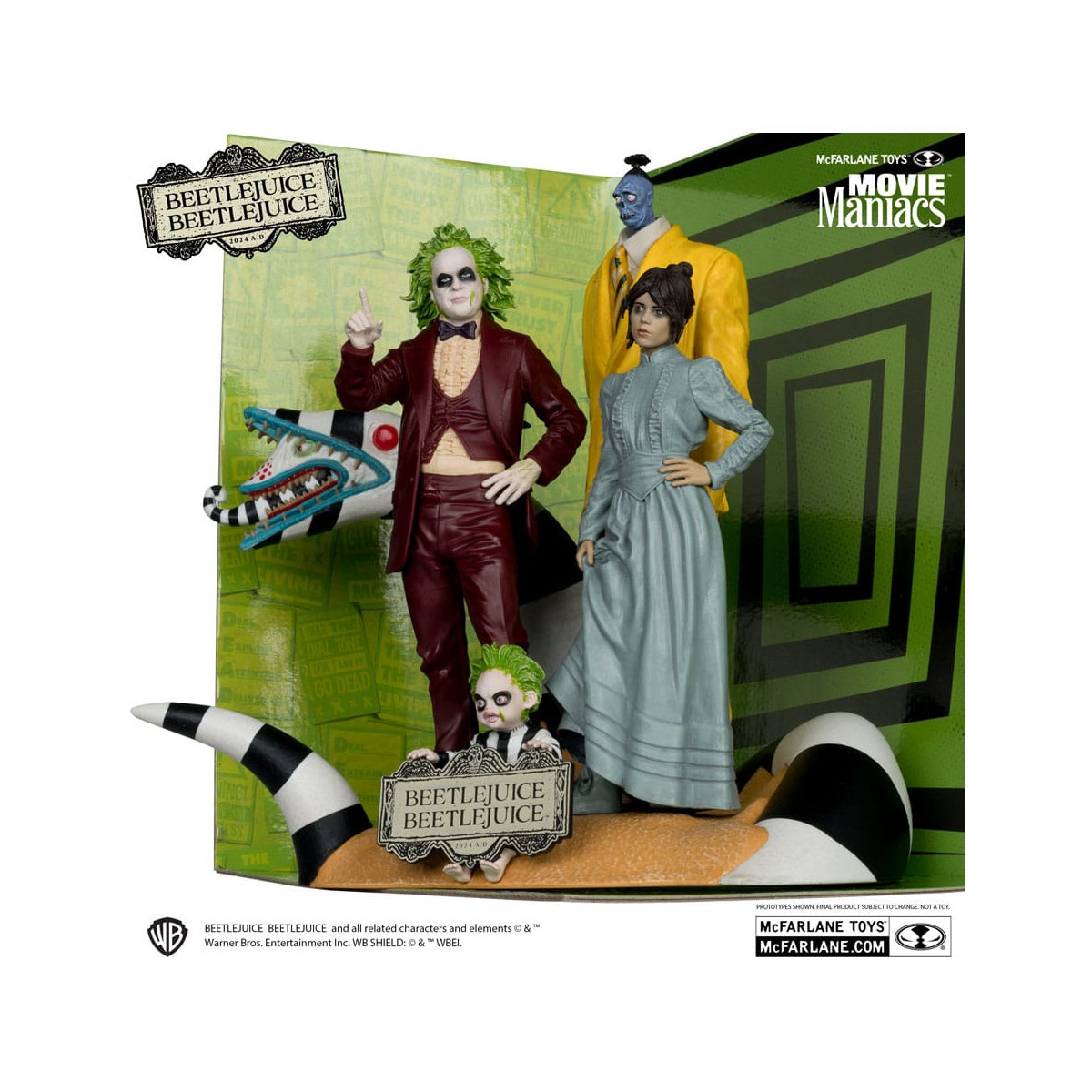 Mc Farlane - Beetlejuice Beetlejuice - Diorama 4 personajes - 4 pack Movie Maniacs