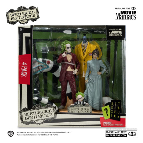 Mc Farlane - Beetlejuice Beetlejuice - Diorama 4 personajes - 4 pack Movie Maniacs
