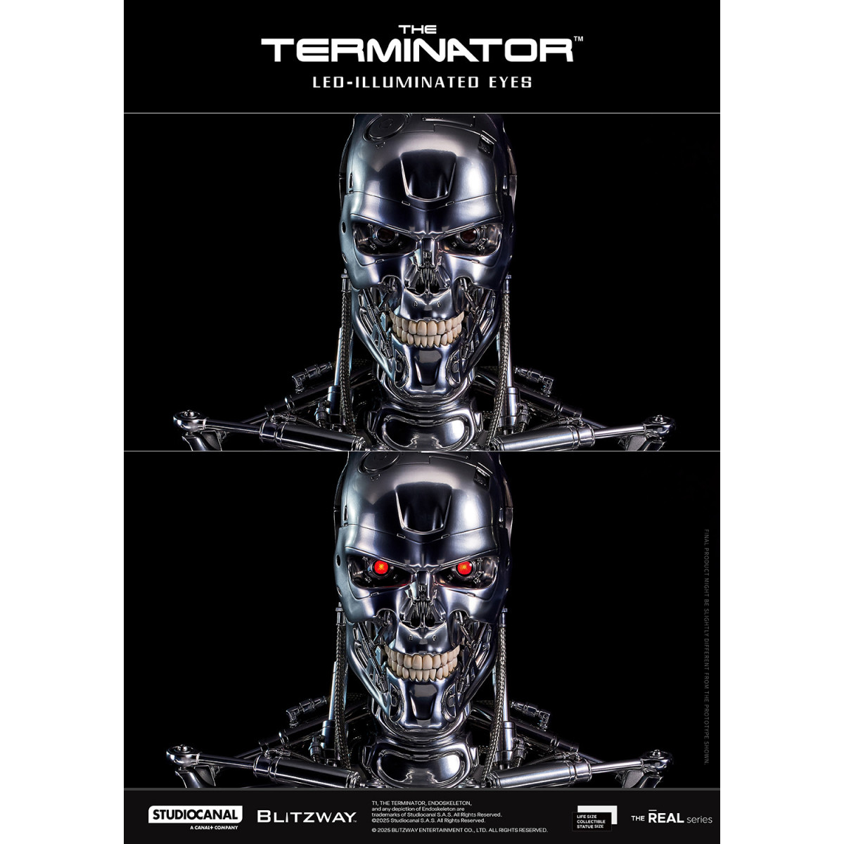 Blitzway - T800 Cráneo Endoesqueleto 1/1 Tamaño Natural - The Terminator