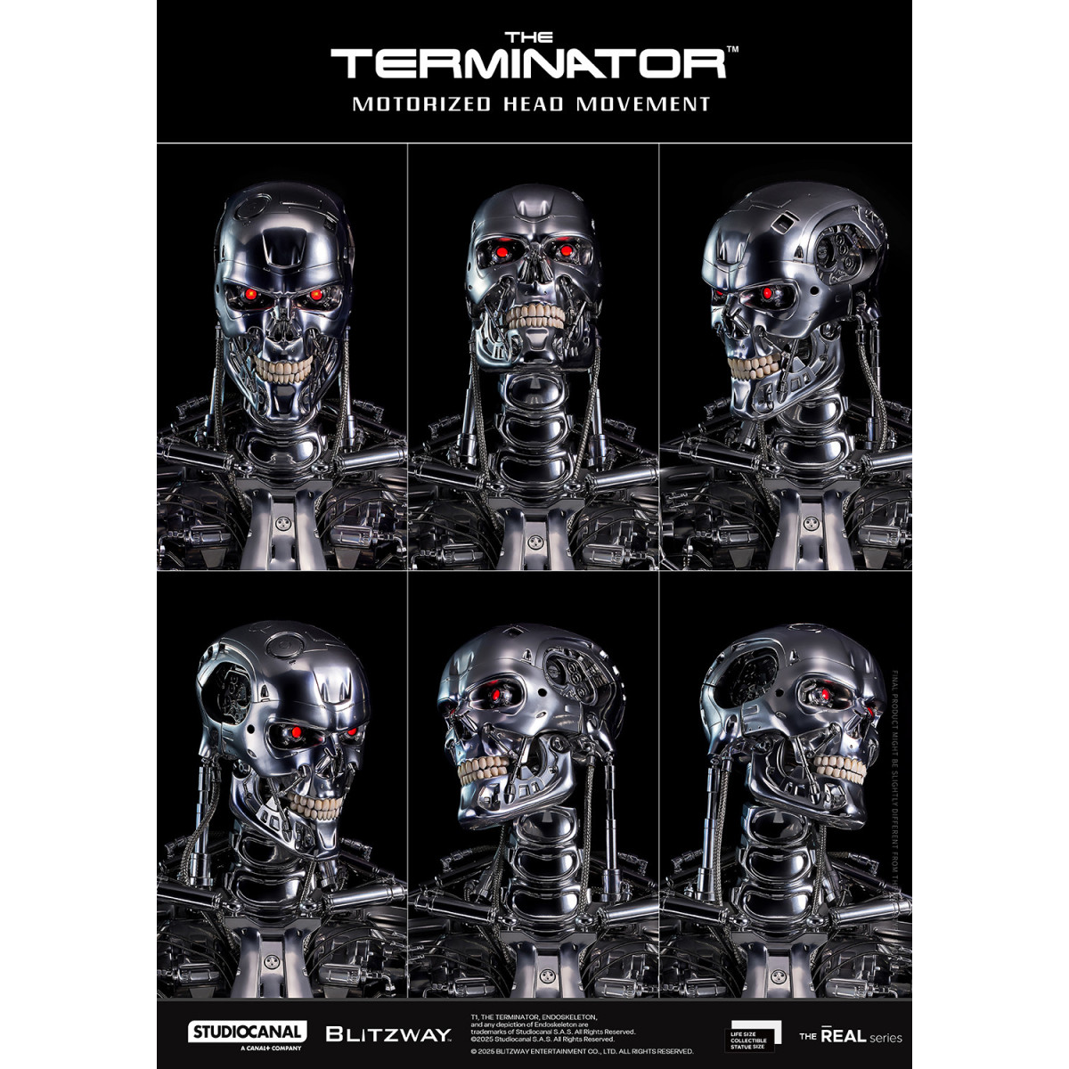 Blitzway - T800 Cráneo Endoesqueleto 1/1 Tamaño Natural - The Terminator