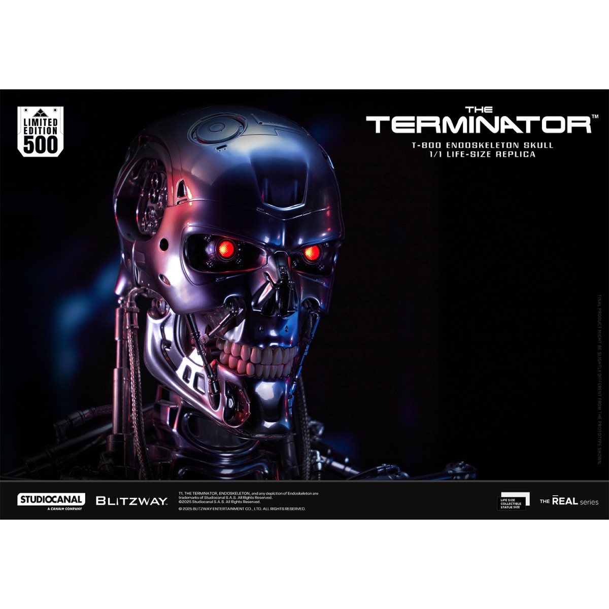Blitzway - T800 Cráneo Endoesqueleto 1/1 Tamaño Natural - The Terminator