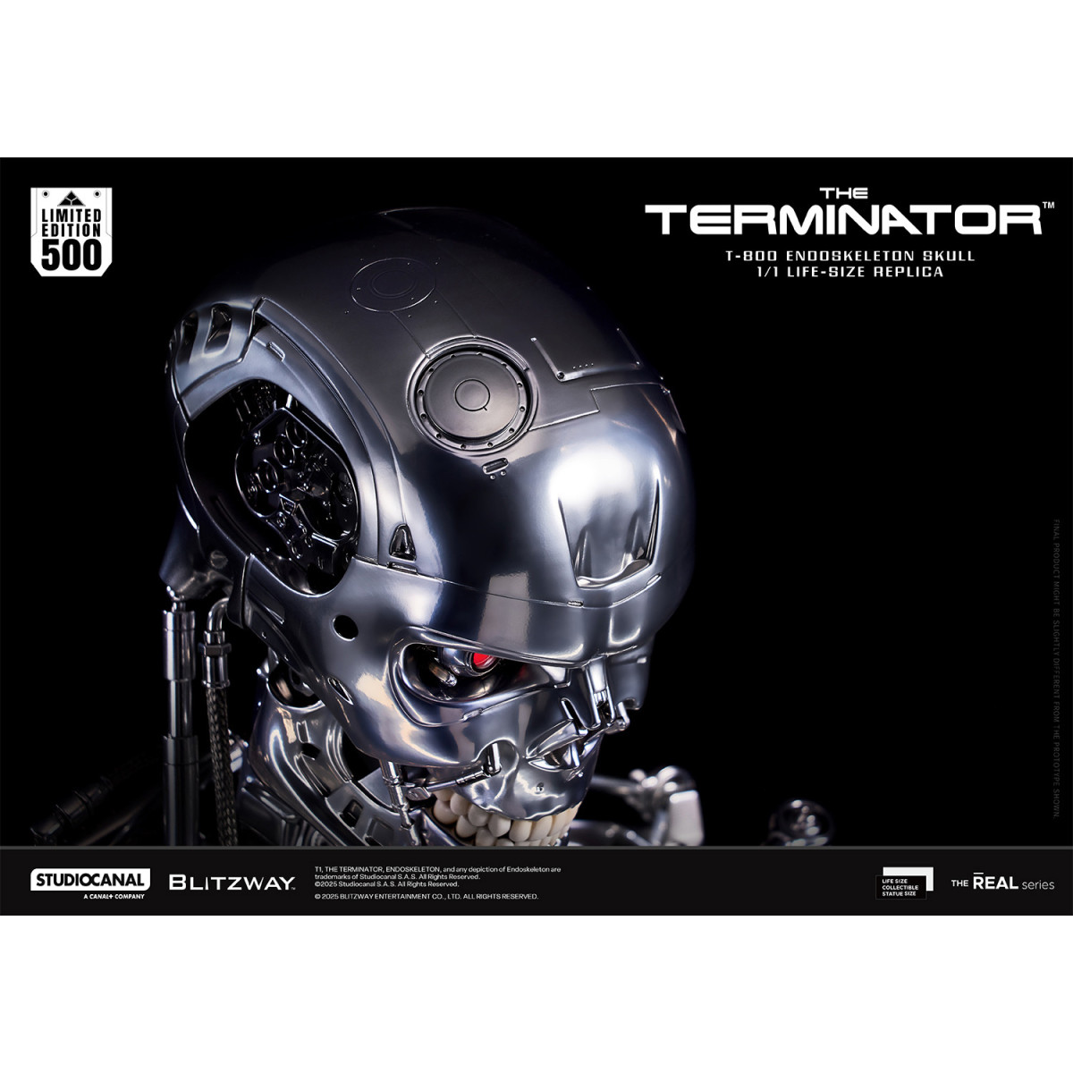 Blitzway - T800 Cráneo Endoesqueleto 1/1 Tamaño Natural - The Terminator