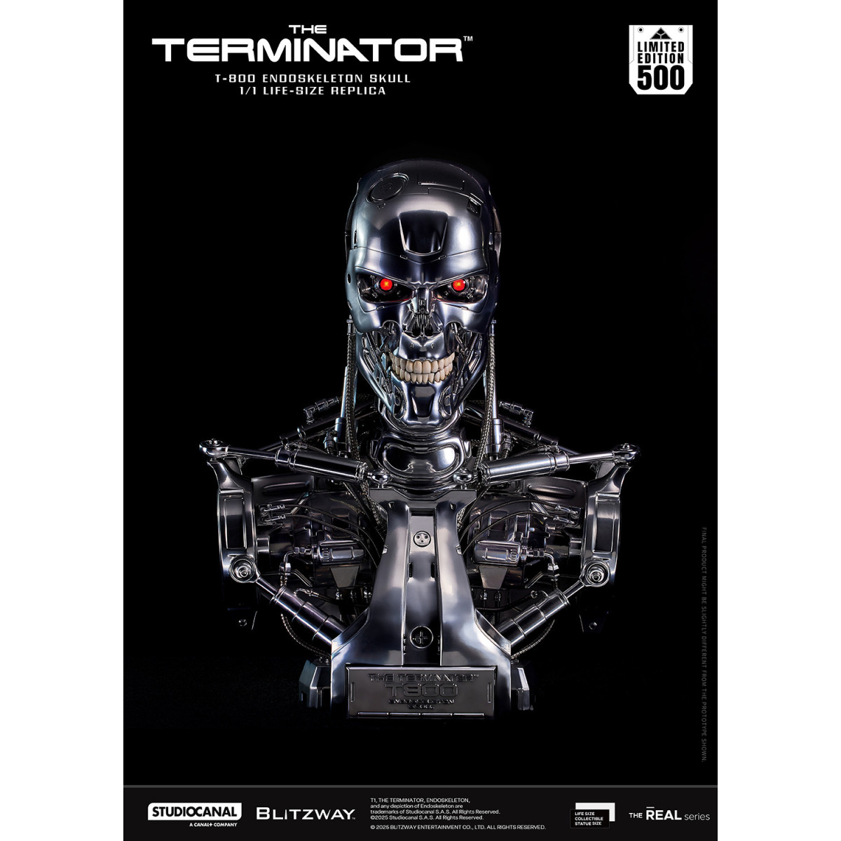 Blitzway - T800 Cráneo Endoesqueleto 1/1 Tamaño Natural - The Terminator