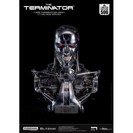 Blitzway - T800 Cráneo Endoesqueleto 1/1 Tamaño Natural - The Terminator