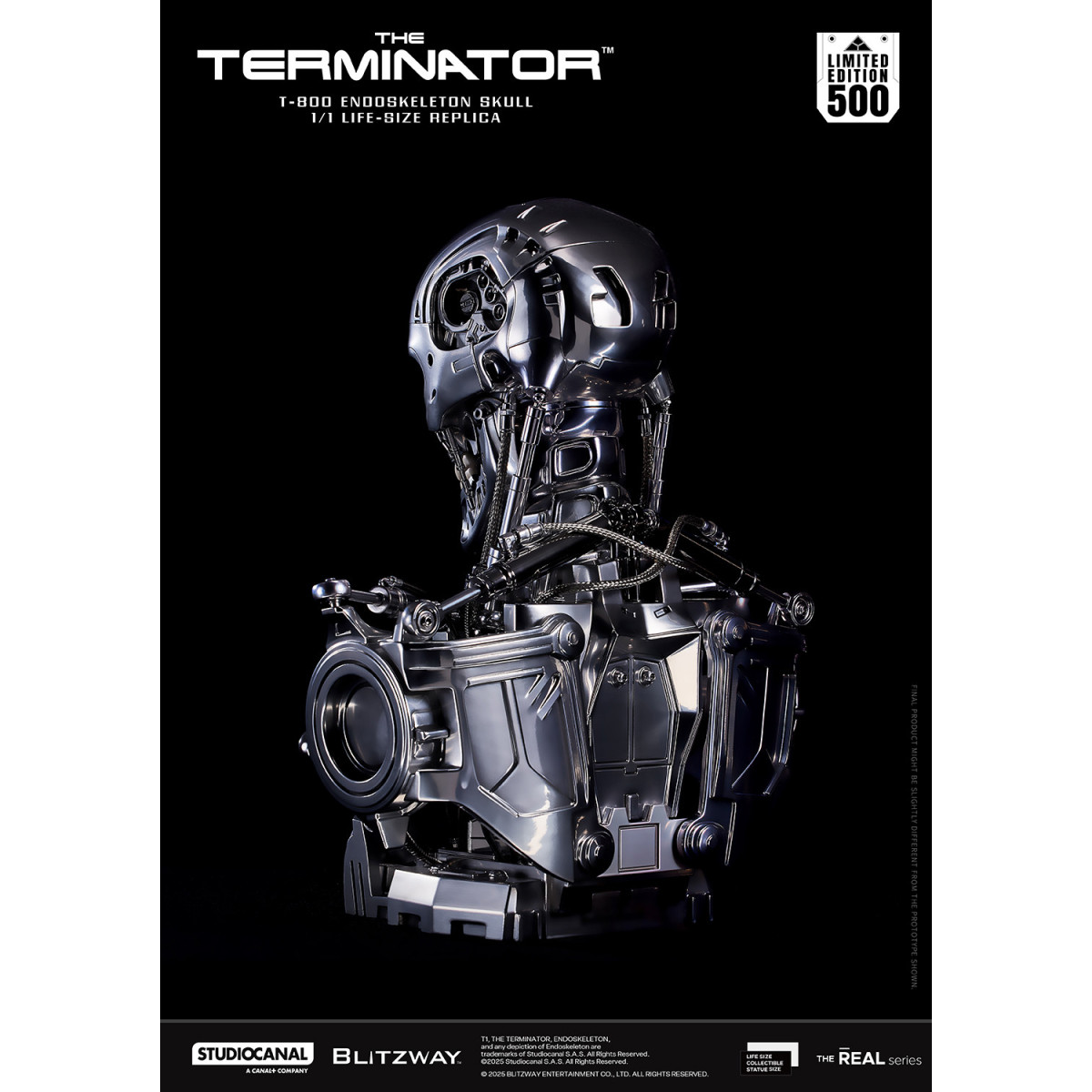 Blitzway - T800 Cráneo Endoesqueleto 1/1 Tamaño Natural - The Terminator