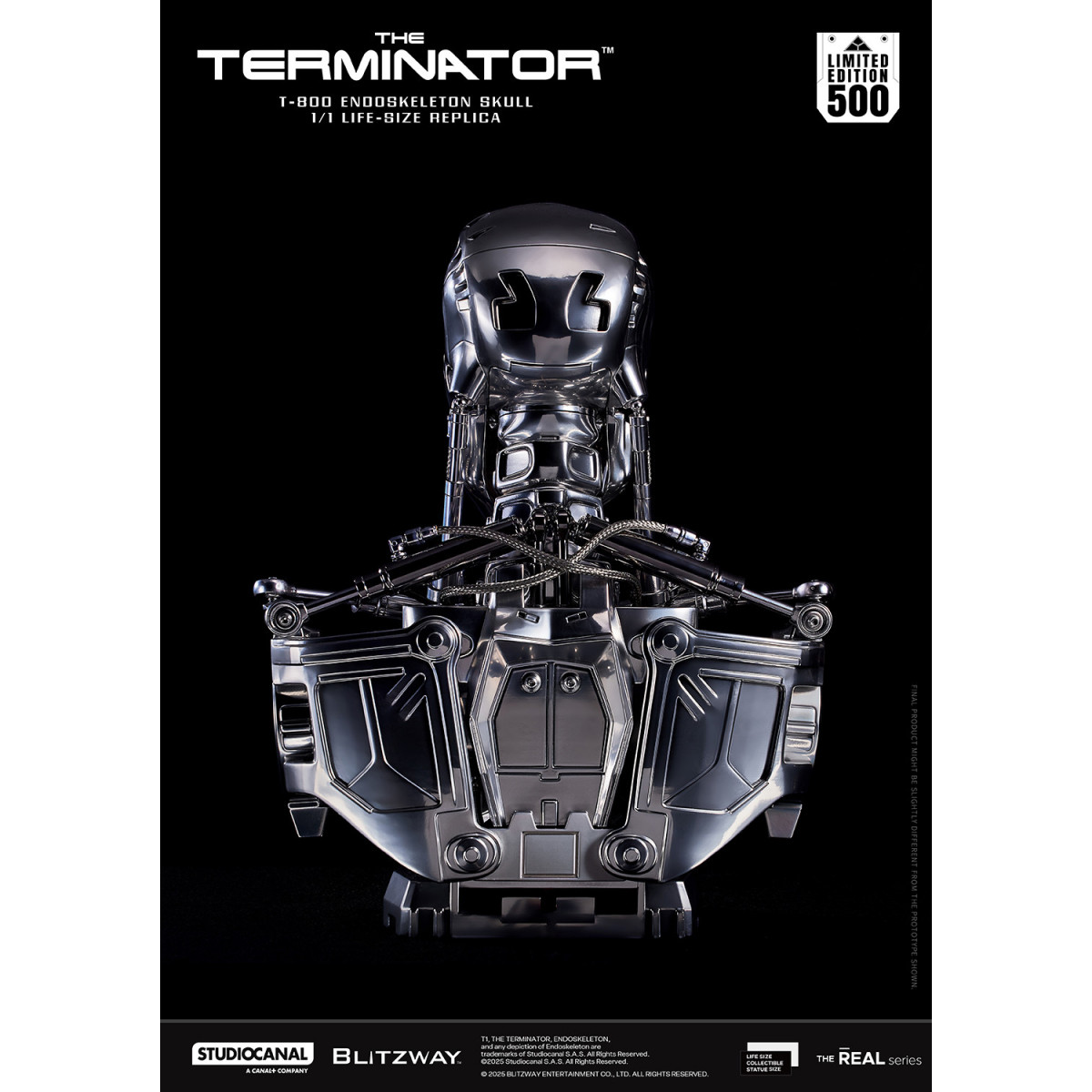 Blitzway - T800 Cráneo Endoesqueleto 1/1 Tamaño Natural - The Terminator