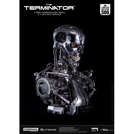 Blitzway - T800 Cráneo Endoesqueleto 1/1 Tamaño Natural - The Terminator