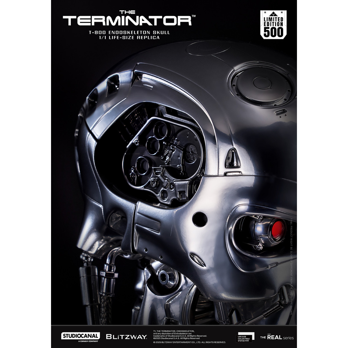 Blitzway - T800 Cráneo Endoesqueleto 1/1 Tamaño Natural - The Terminator