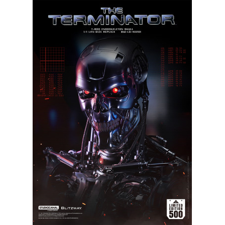 Blitzway - T800 Cráneo Endoesqueleto 1/1 Tamaño Natural - The Terminator