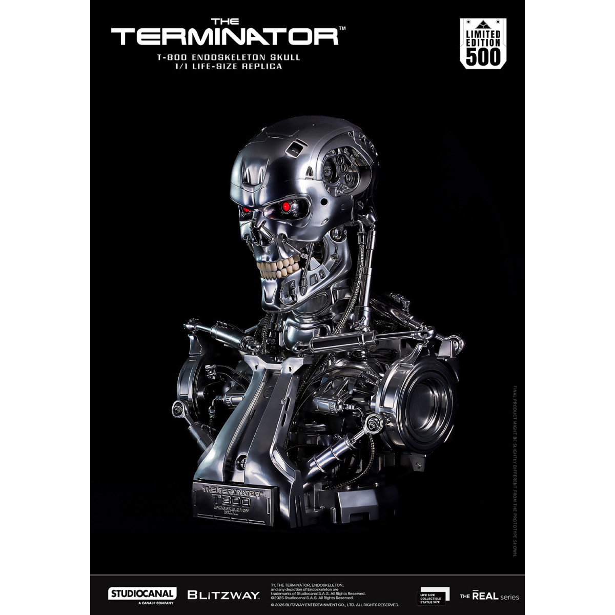 Blitzway - T800 Cráneo Endoesqueleto 1/1 Tamaño Natural - The Terminator